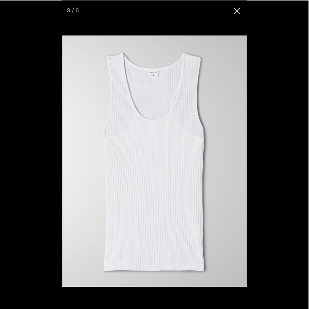 Aritzia Sunday best white tank top size L NWT
